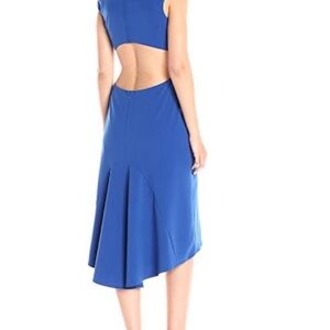 Halston Heritage Royal Blue Backless Dress